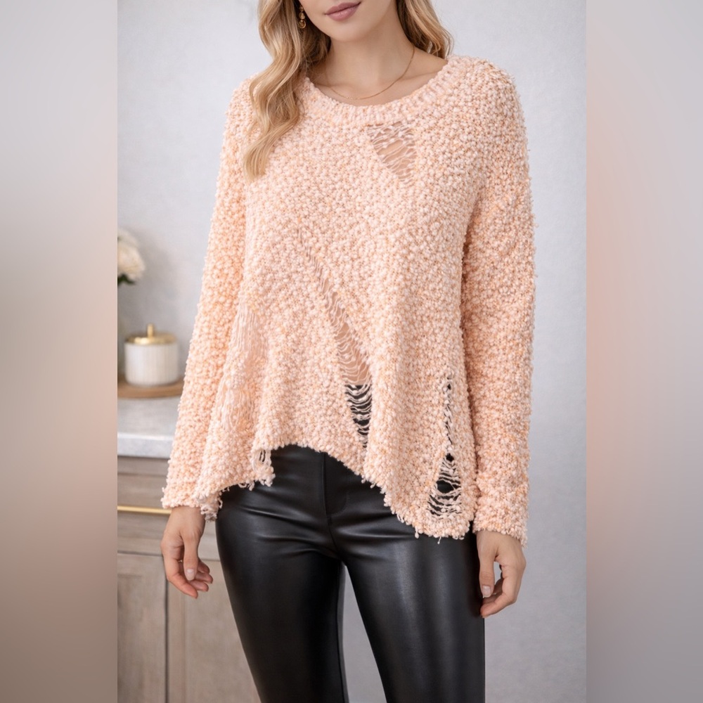 POL shredded sweater NWOT